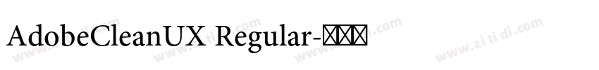 AdobeCleanUX Regular字体转换